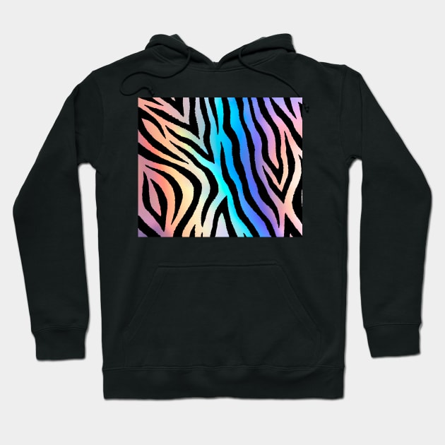 Colorful abstract zebra Hoodie by timegraf